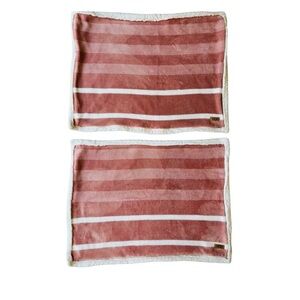 UGG (2) Pillow Shames, Rouge and White Striped Pillow Cases